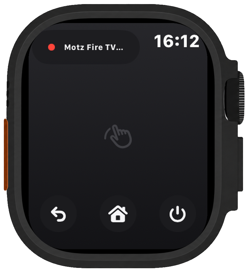 The Apple Watch app showing the ring-shaped D-pad with OK in the middle